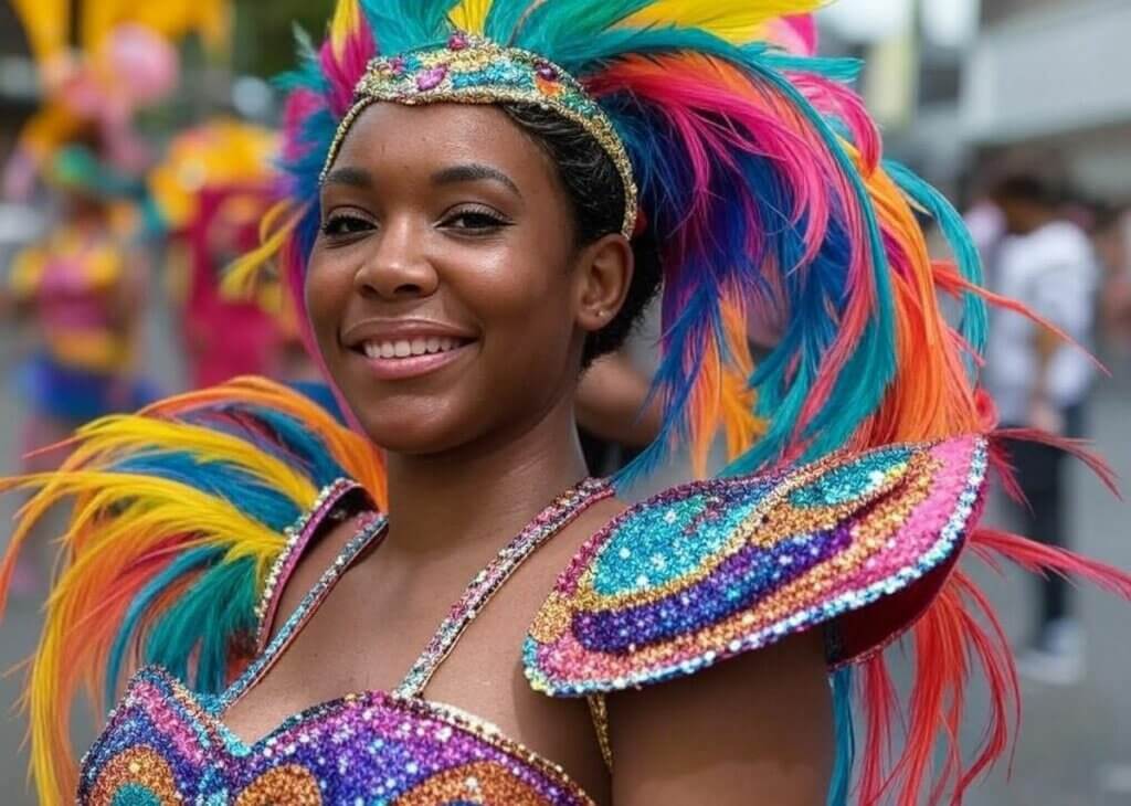 femme au Carnaval de Londres