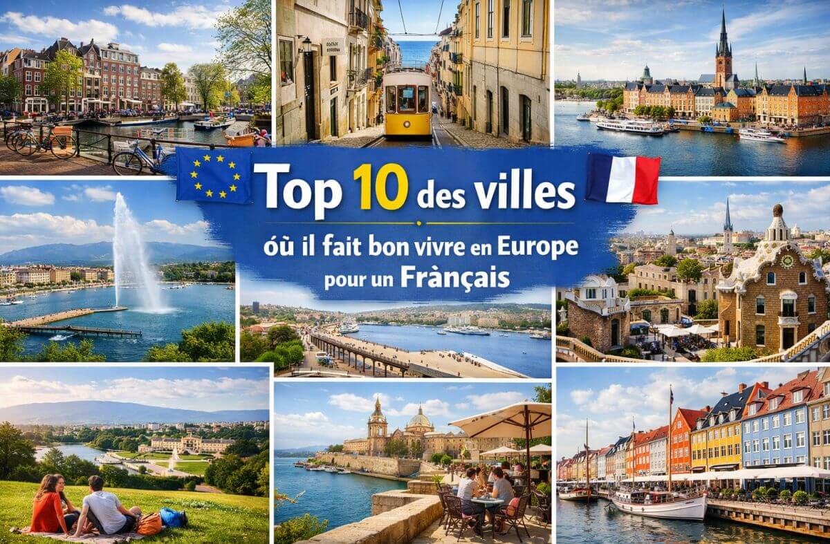 Top 10 des villes où il fait bon vivre en Europe pour un Français